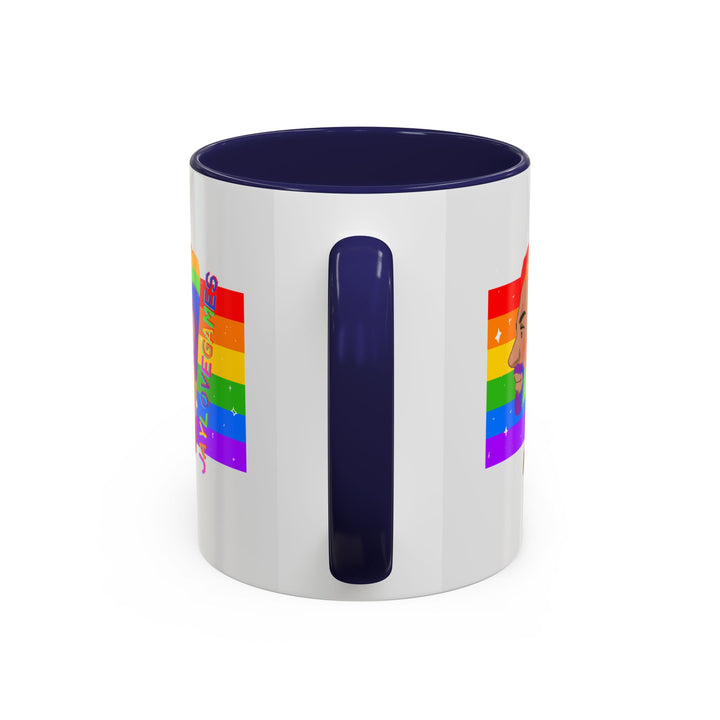 Pride 2026 Jaylovegames Accent Coffee Mug — 'Jaylovepride'  (11/15oz)