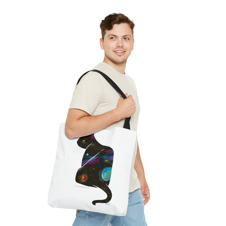 Space Silohcat AOP Tote Bag