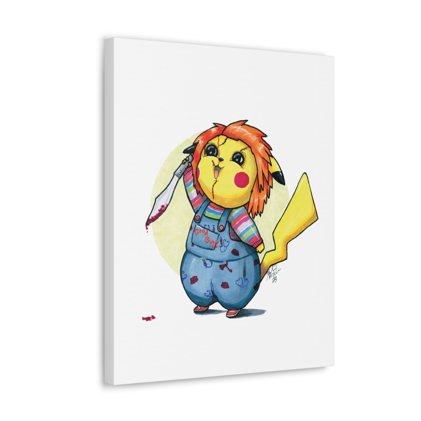 Chuckychu - Horrorchu Mashup Canvas Print