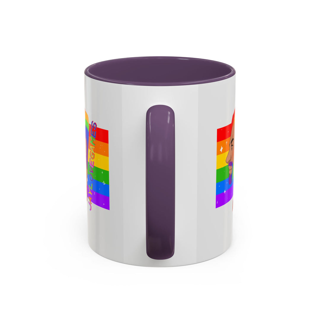 Pride 2026 Jaylovegames Accent Coffee Mug — 'Jaylovepride'  (11/15oz)