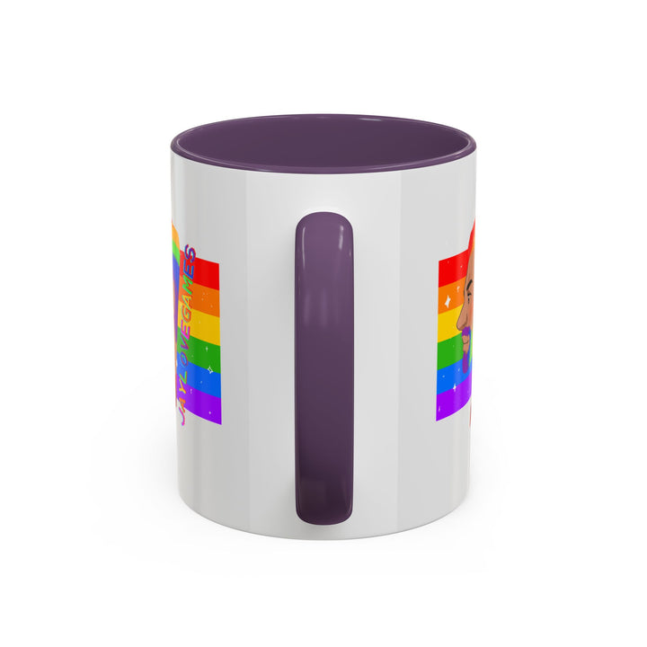 Pride 2026 Jaylovegames Accent Coffee Mug — 'Jaylovepride'  (11/15oz)