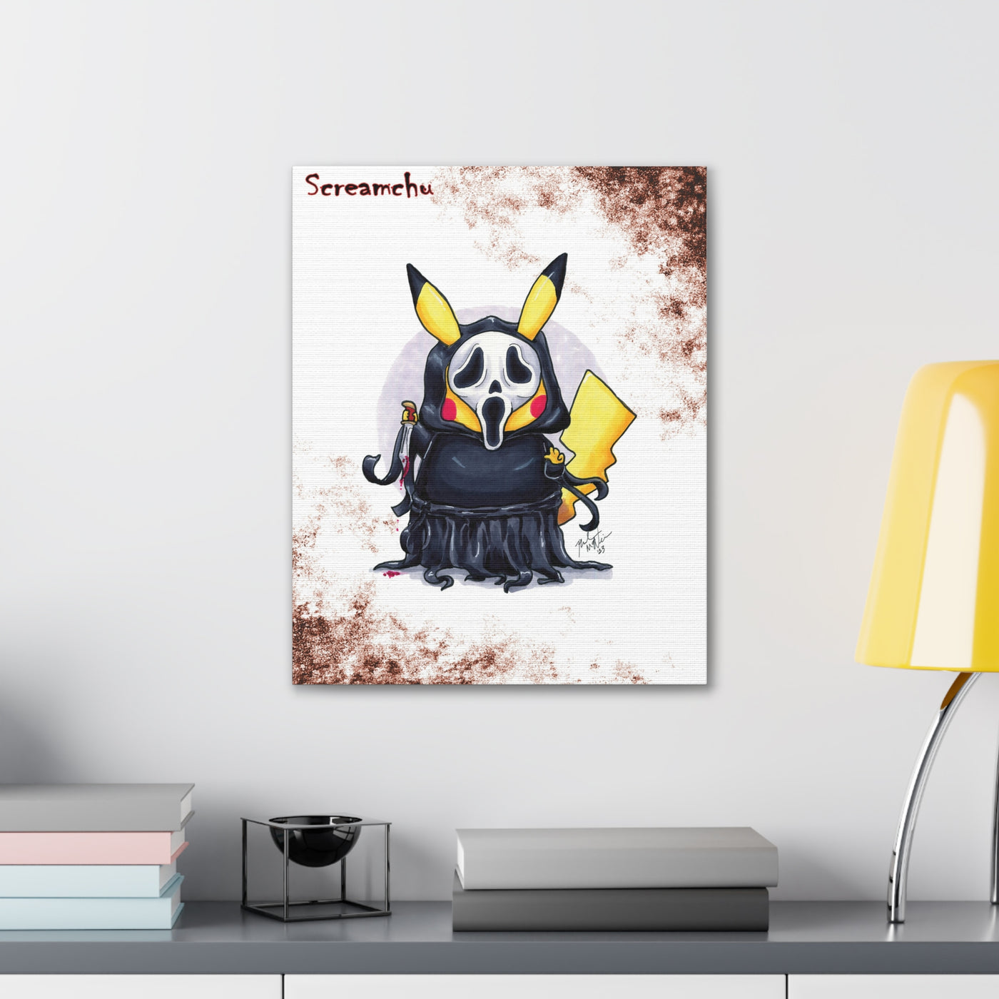 Screamchu - Horrorchu Mashup Canvas Print