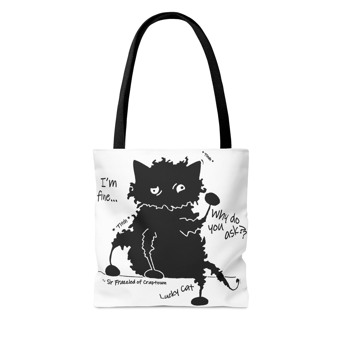 Lucky Cat - Sir Frazzled of Craptown AOP Tote Bag