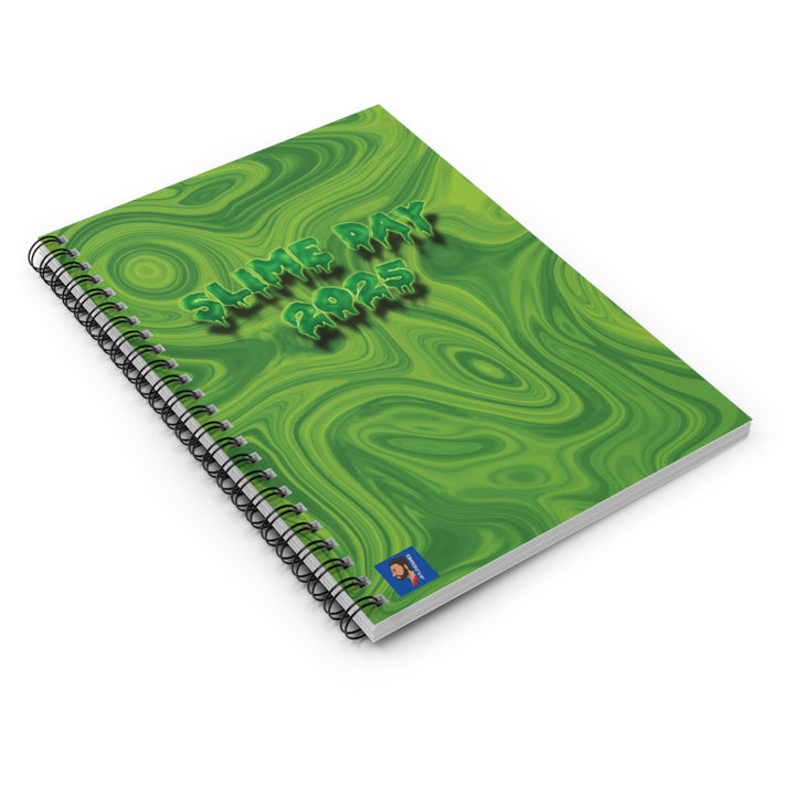 Slime Day 2025 Spiral Notebook — Green Swirl Ruled Journal