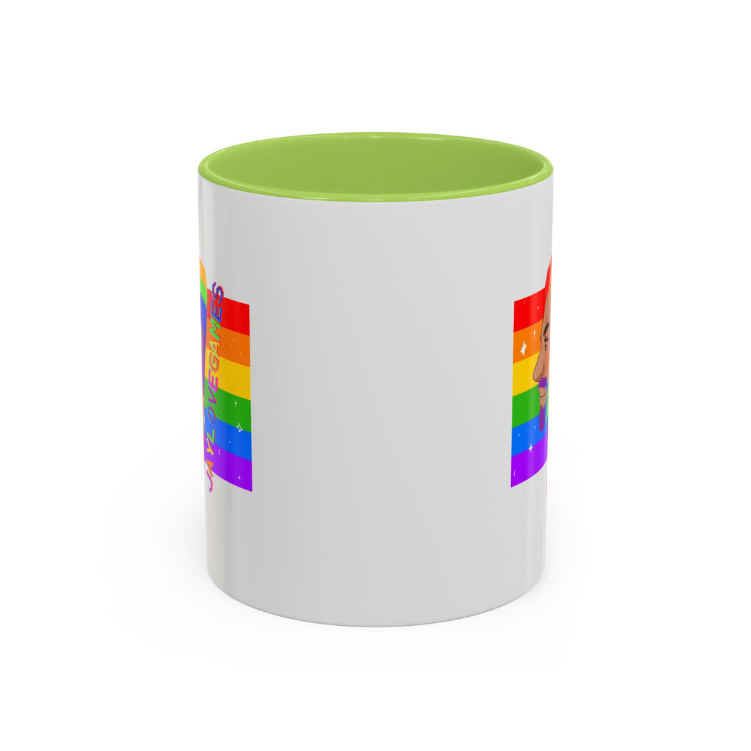 Pride 2026 Jaylovegames Accent Coffee Mug — 'Jaylovepride'  (11/15oz)