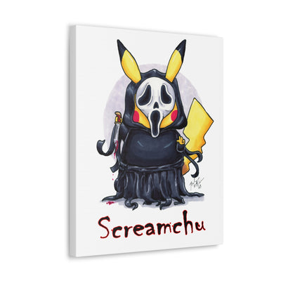 Screamychu - Horrorchu Mashup Canvas Print  w/Text