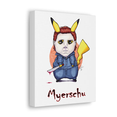 Myerschu - Horrorchu Mashup Canvas Print  w/Text