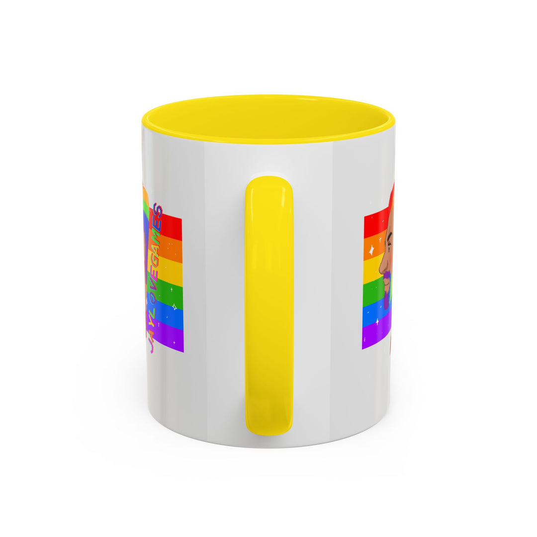 Pride 2026 Jaylovegames Accent Coffee Mug — 'Jaylovepride'  (11/15oz)