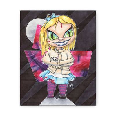 Alice we are all made here - Scary Tales Series 2 Canvas Print