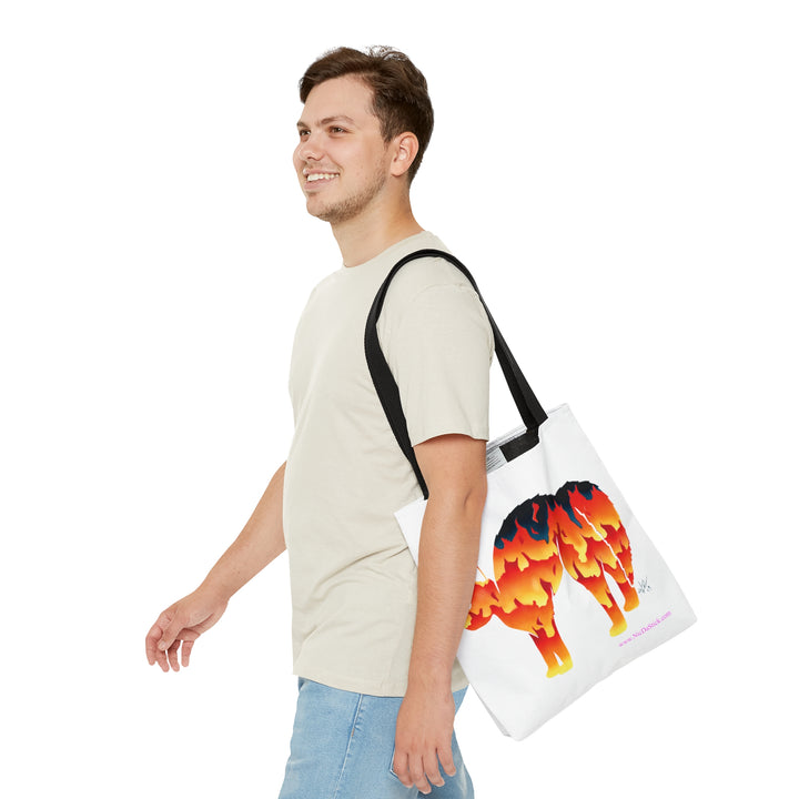 Fire Silohcat AOP Tote Bag