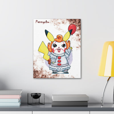 Pennychu - Horrorchu Mashup Canvas Print