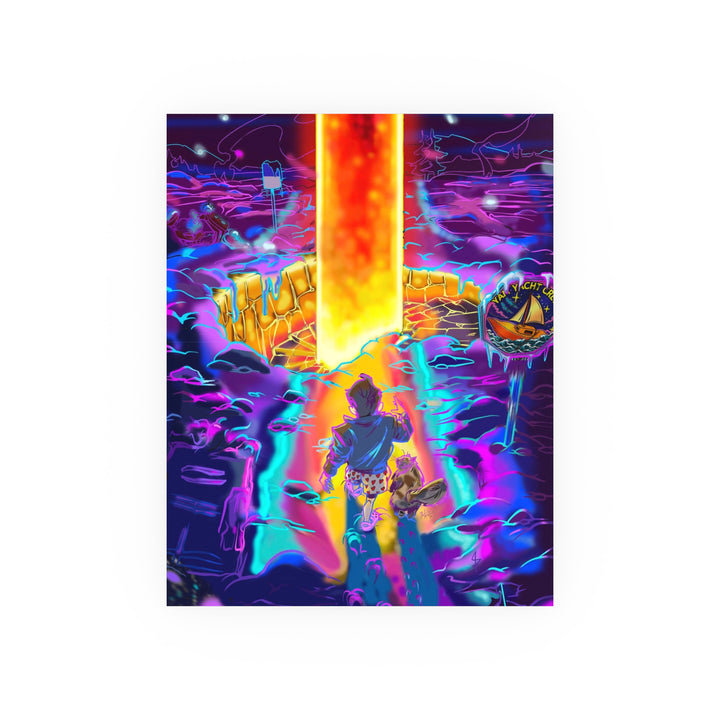 Yam Yacht Dinghy Called Zeus Neon Cover Print