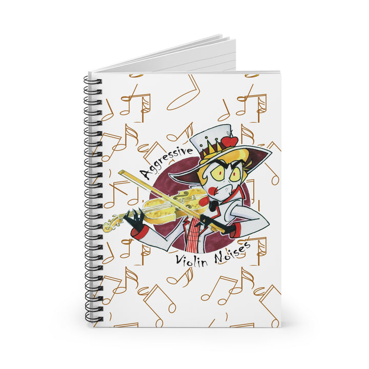 Aggressive Violin Noises Spiral Notebook - 'Aggressive Violin Noises' Design