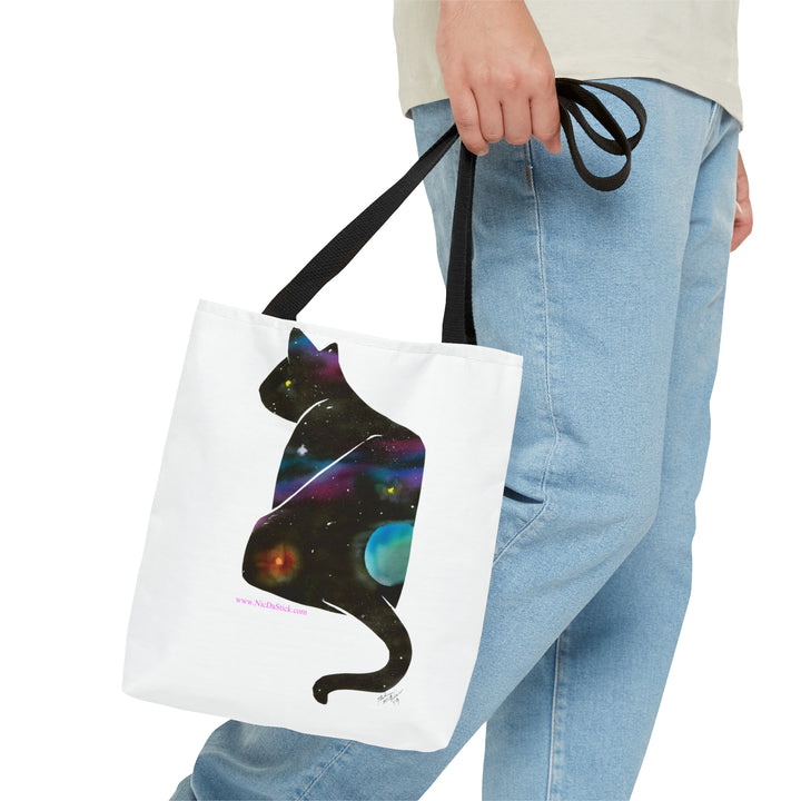 Space Silohcat AOP Tote Bag