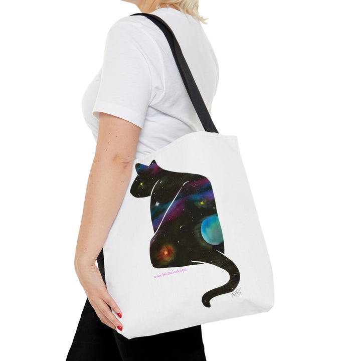 Space Silohcat AOP Tote Bag