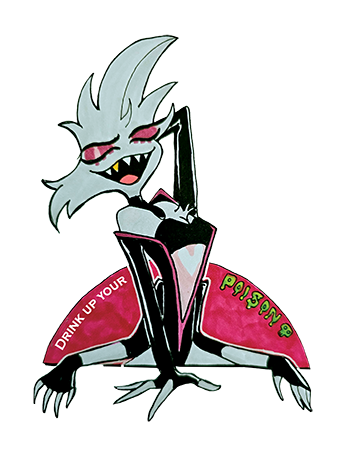 Angel Dust- "Drink Up Your Poison" Acrylic Pin