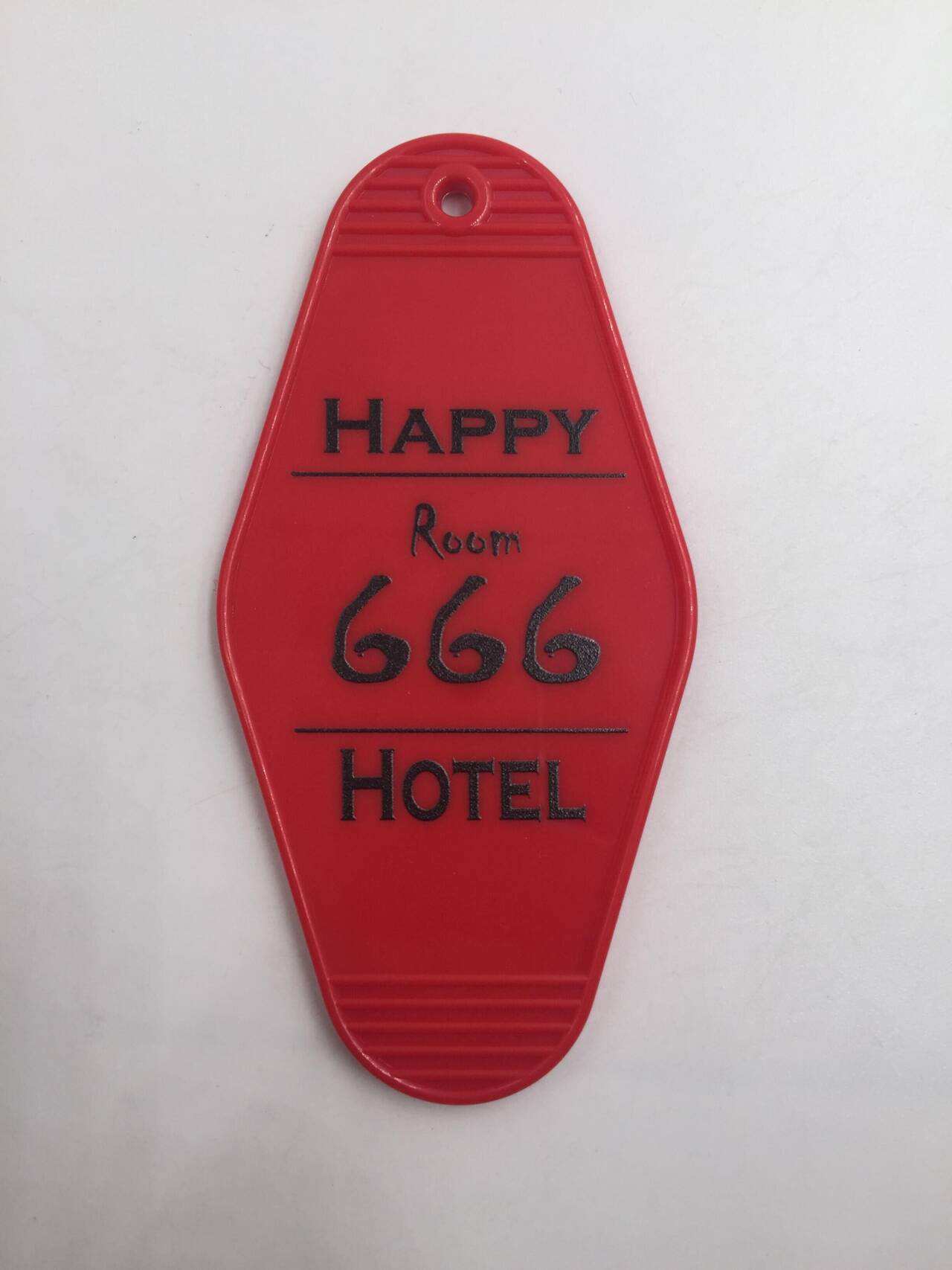Happy Hotel - Room 666 Fan Keychain