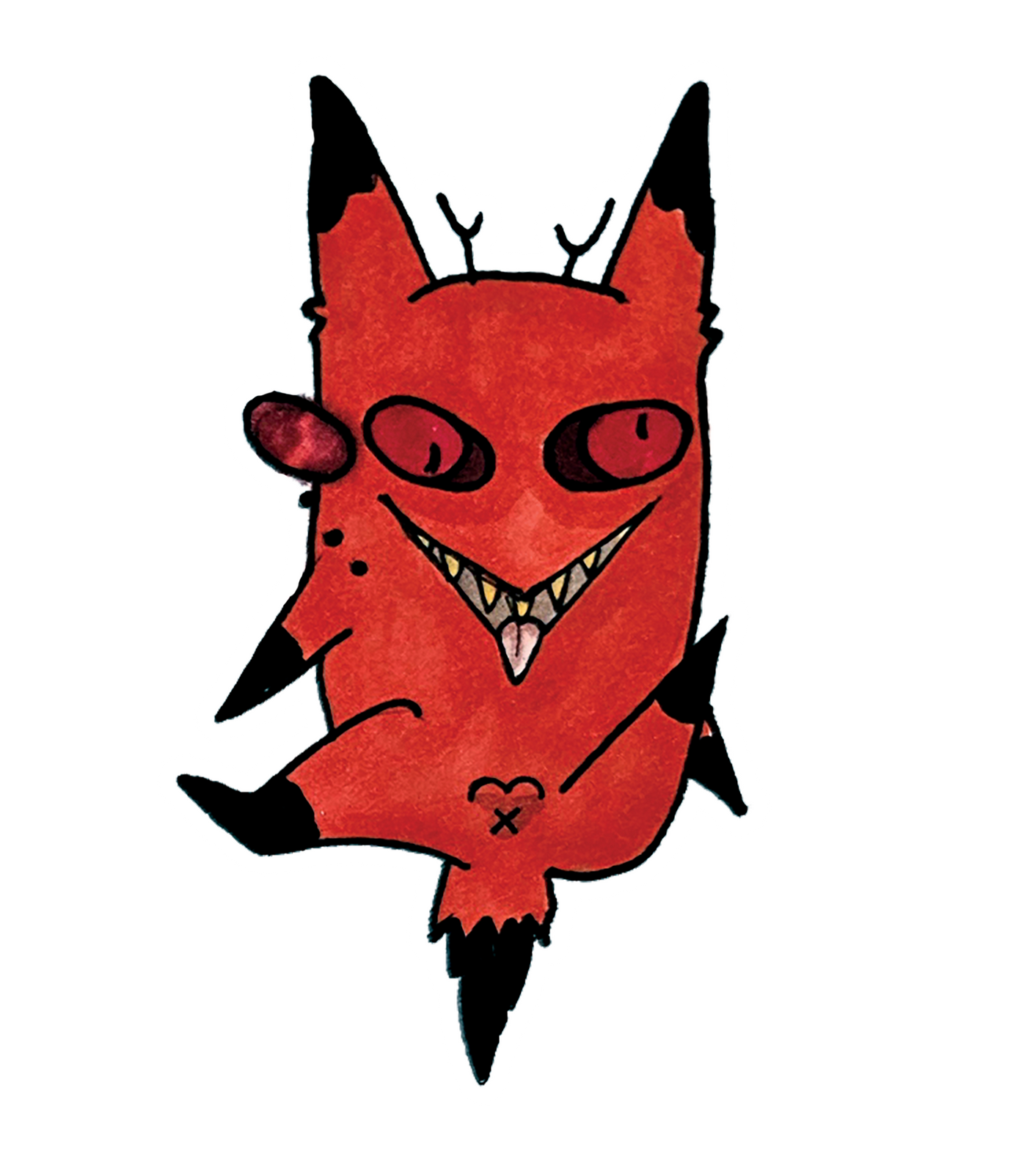 Cursed Alistor Cat- "Cleaning" Acrylic Pin -  Pre Order