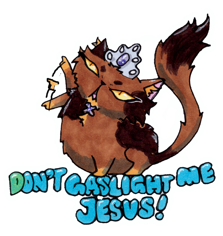 Princess Donut "Don't gaslight me Jesus" Stickers