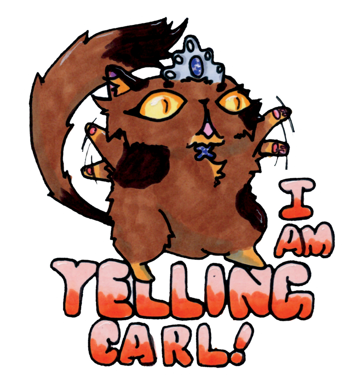 Princess Donut "I AM YELLING CARL!" Stickers