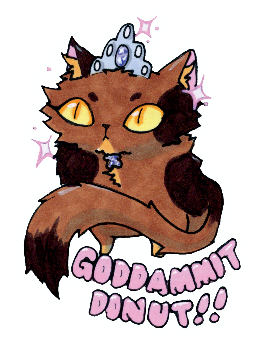 Princess Donut "Goddammit Donut" Stickers