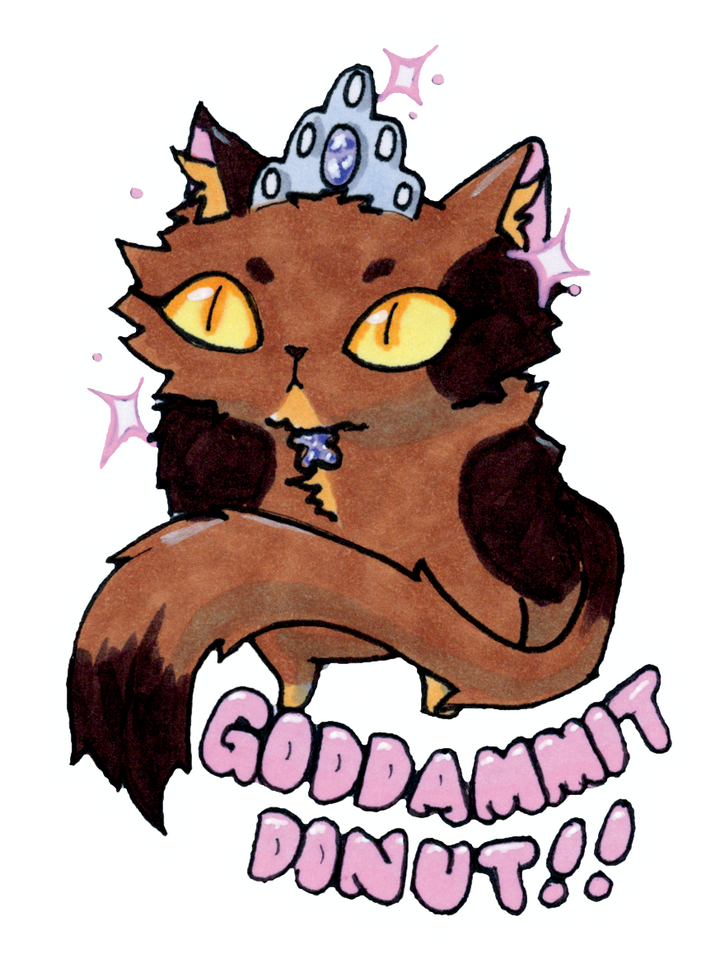 Princess Donut "Goddammit Donut" Stickers