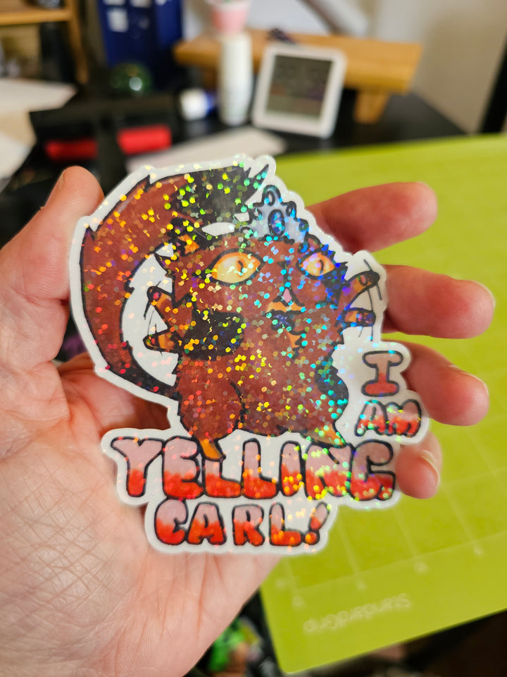 Princess Donut "I AM YELLING CARL!" Stickers
