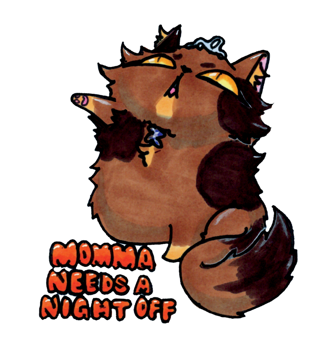 Princess Donut "Momma needs  night off" Stickers