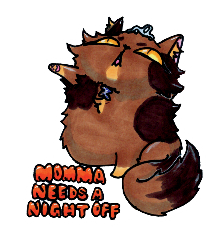 Princess Donut "Momma needs  night off" Stickers