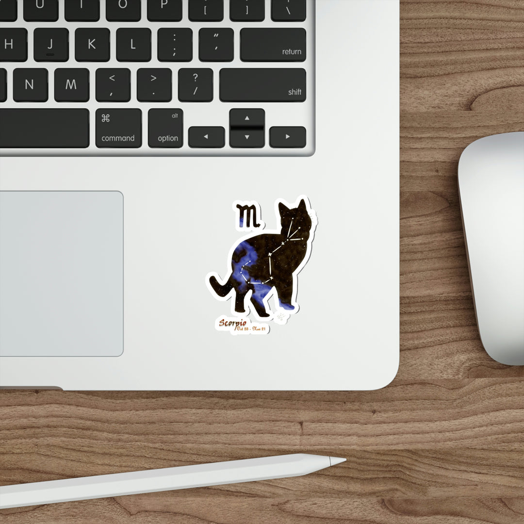Scorpio Zodicat Die-Cut Stickers