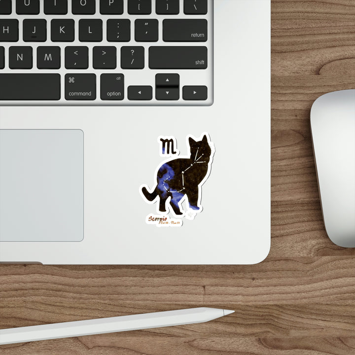 Scorpio Zodicat Die-Cut Stickers