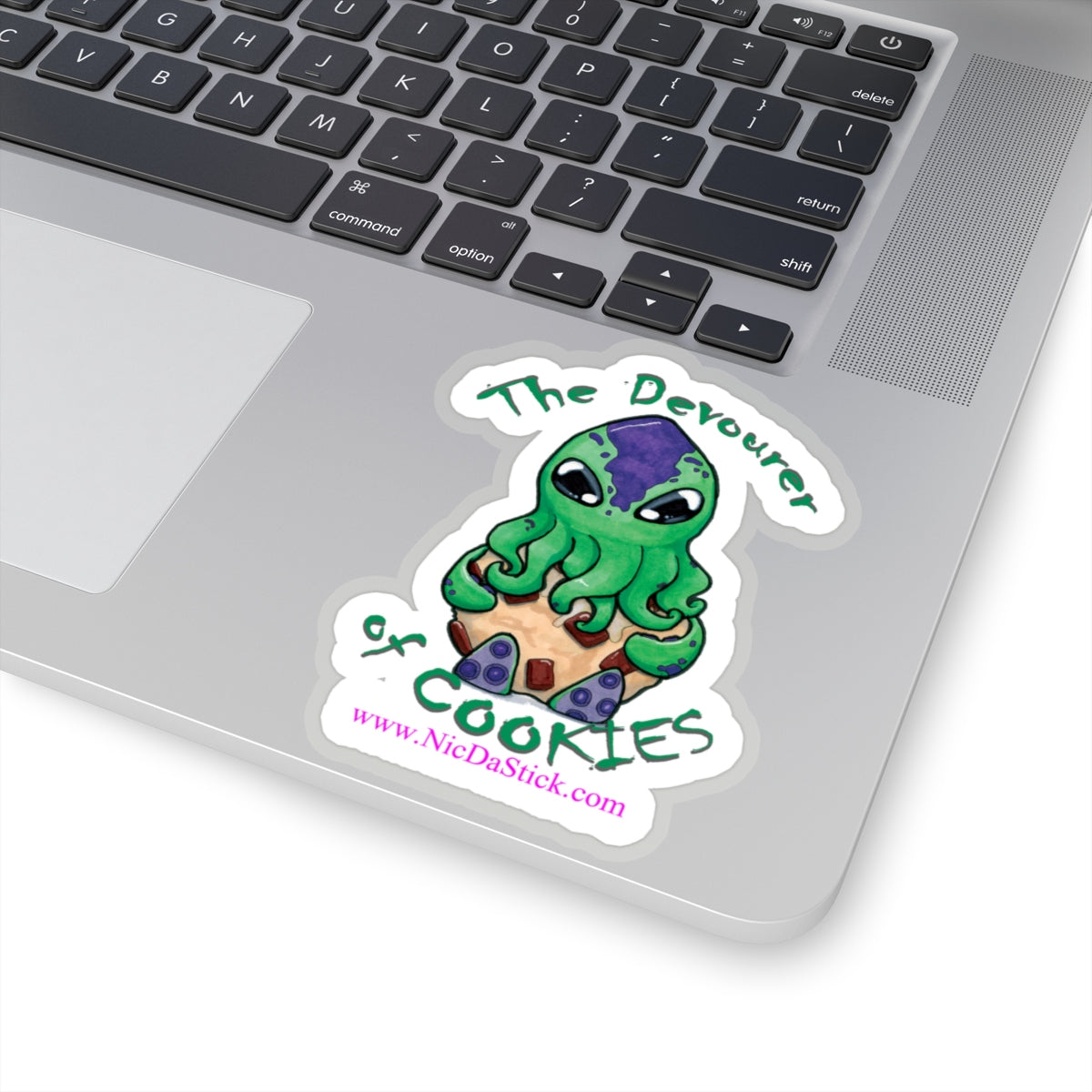 Cthulu Devower of Cookies - Kiss-Cut Stickers