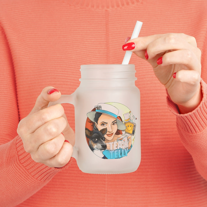 Tea & Telly w/dog Mason Jar