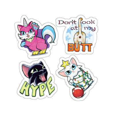 Crazy Cat Sticker Pack 1 Kiss-Cut Stickers