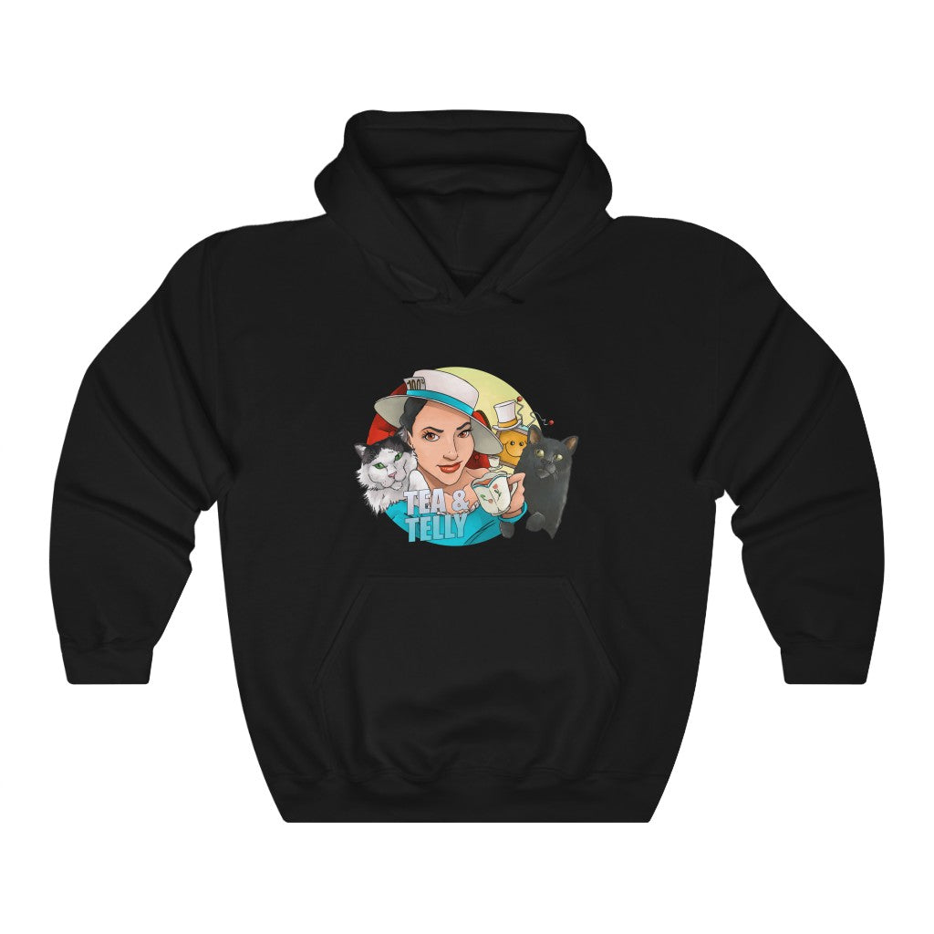 Tea & Telly With Cats Unisex Heavy Blend™ Hooded Sweatshirt