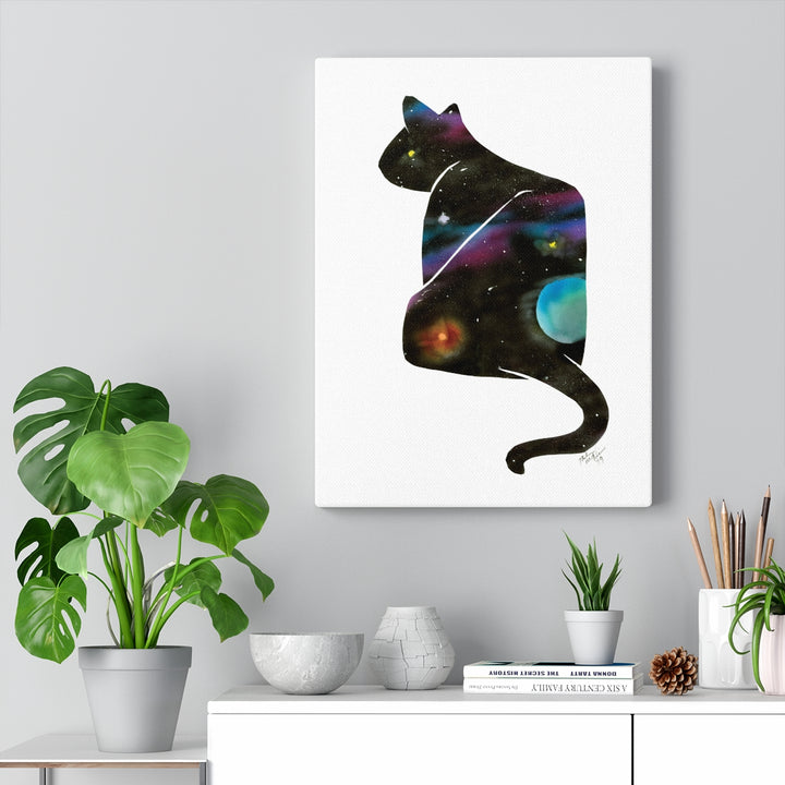 Space Silhocat Art Print