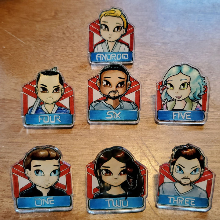 Crew of the Raza- Dark Matter Fan Character Pin Set