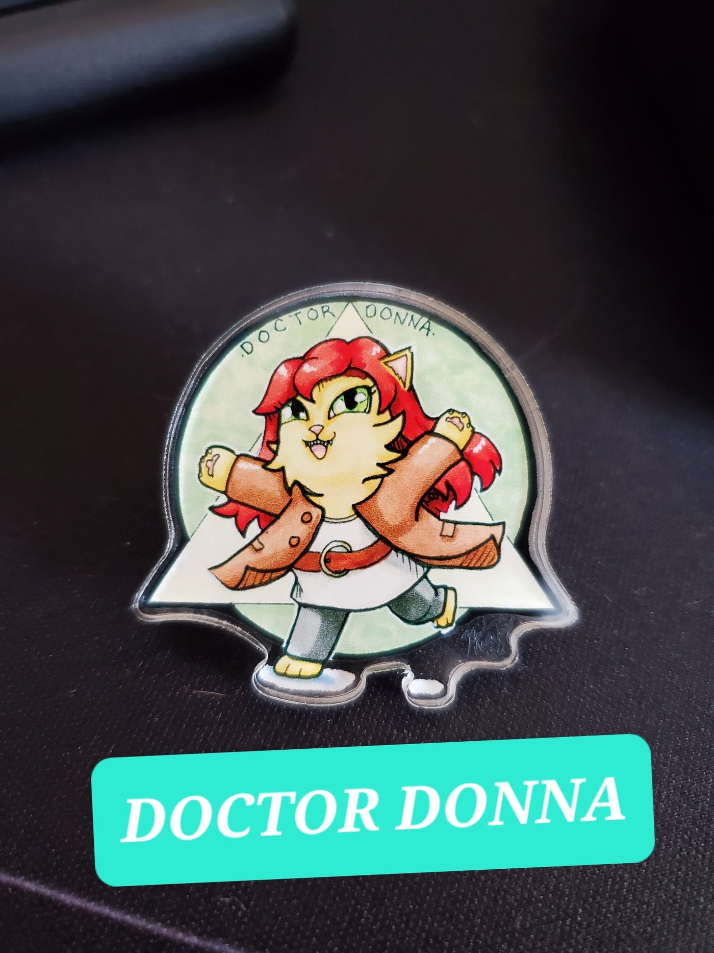 Doctor Donna Doctor Mew Acrylic Pin