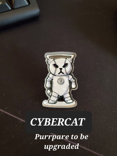 Cyber Cat Doctor Mew Acrylic Pin