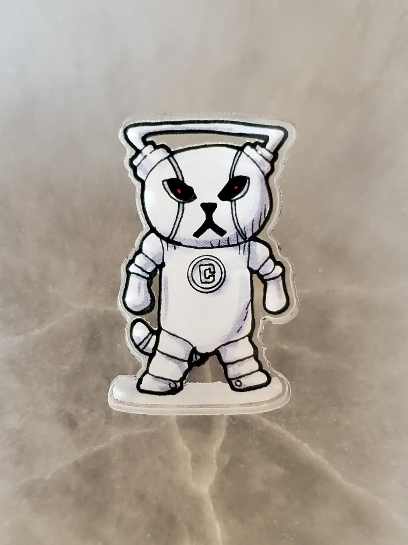 Cyber Cat Doctor Mew Acrylic Pin