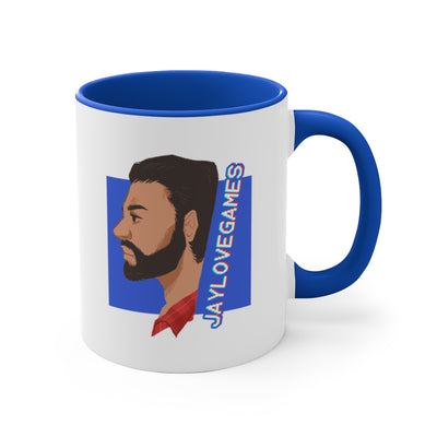 Jaylovegames Logo Accent Mug (11oz)