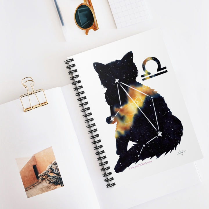 Libra Zodicat Spiral Notebook - Ruled Line