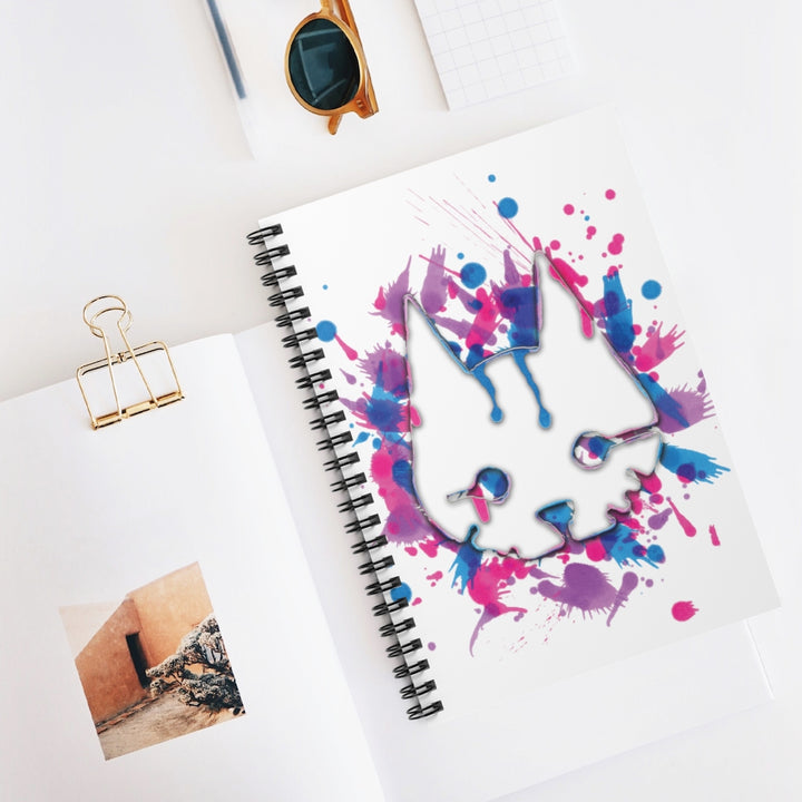 Stray - Splat Fan Spiral Notebook - Ruled Line
