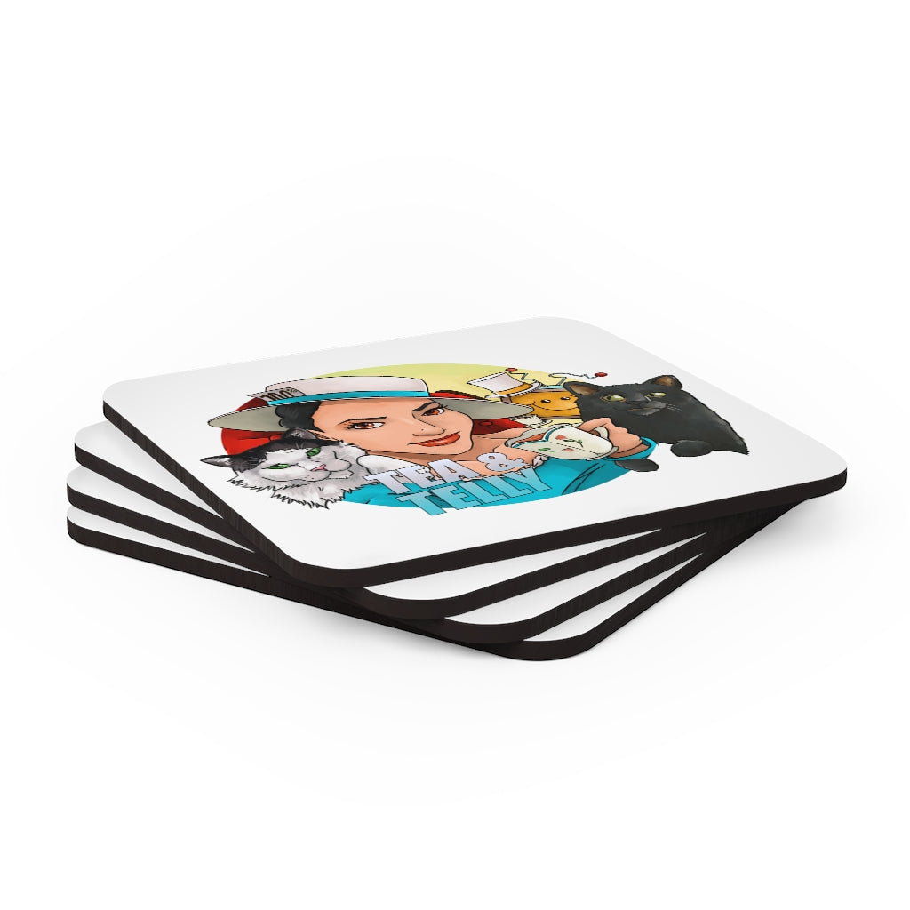 Tea & Telly Crafted Cork Back Coaster