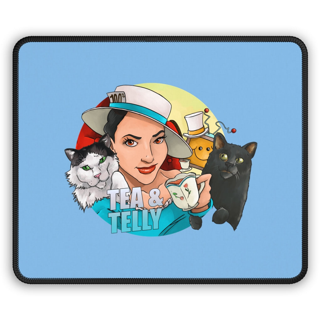 Tea & Telly with Cats Gaming Mouse Pad
