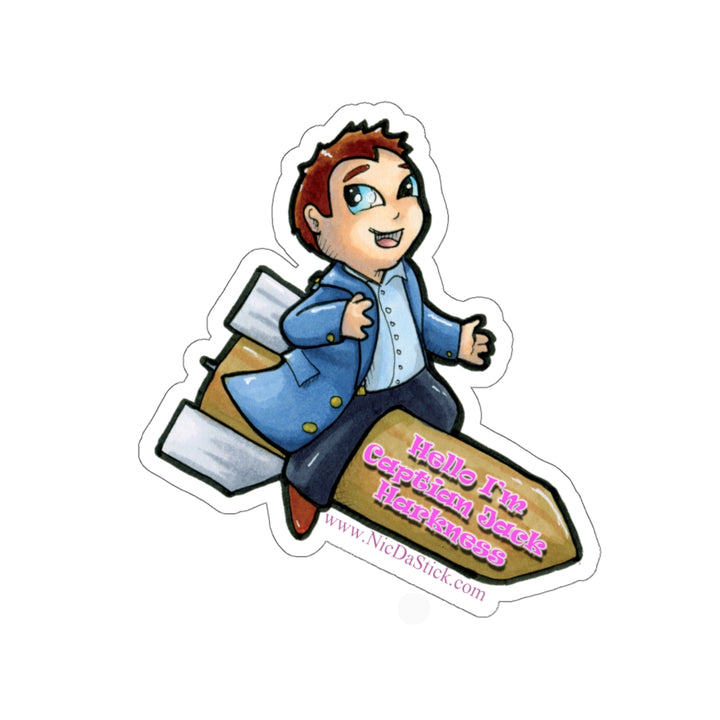 Hello Captian Jack Saying Kiss-Cut Stickers
