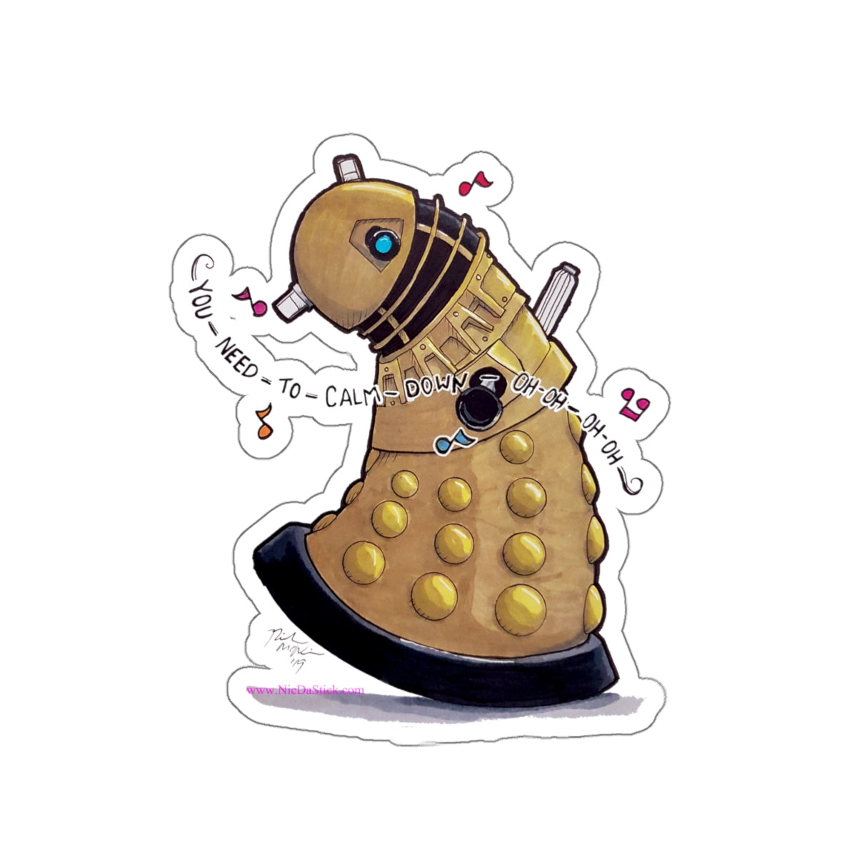 Singing Dalek Kiss-Cut Stickers