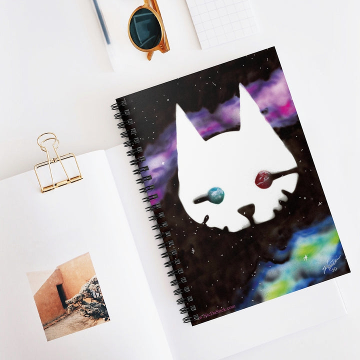 Stray - Space Fan Spiral Notebook - Ruled Line