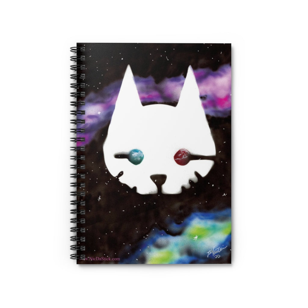 Stray - Space Fan Spiral Notebook - Ruled Line