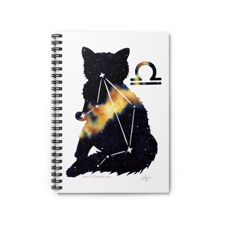 Libra Zodicat Spiral Notebook - Ruled Line
